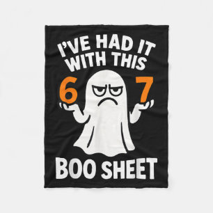 Cobertor De Velo 67 Fantasia de Halloween Meme 6 7 Folha de Boo Eng