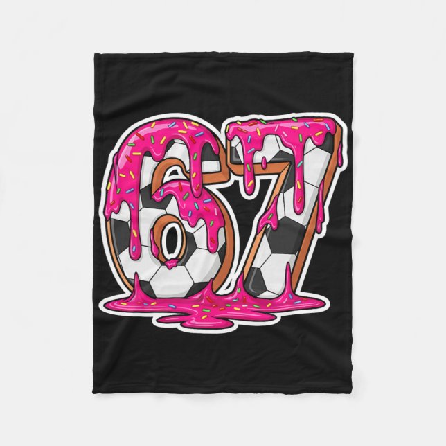 Cobertor De Velo 67 Futebol Sorvete Drip Brain Rot Meme _1  (Frente)