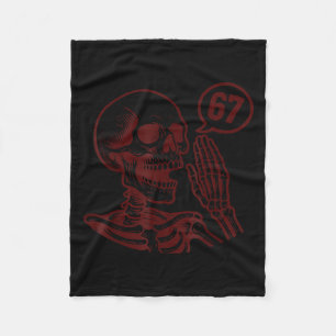 Cobertor De Velo 67 Halloween Esqueleto Seis Sete Meme Brainrot Div