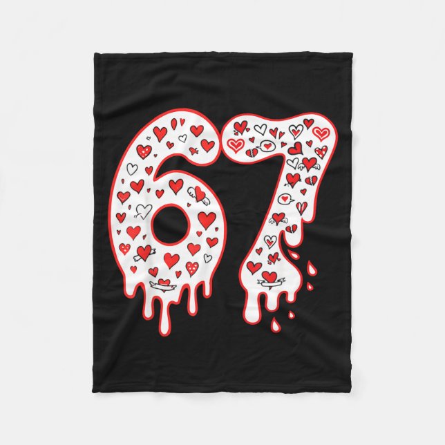 Cobertor De Velo 67 Ice Cream Drip Meme Six Seven Gen Alpha Valenti (Frente)