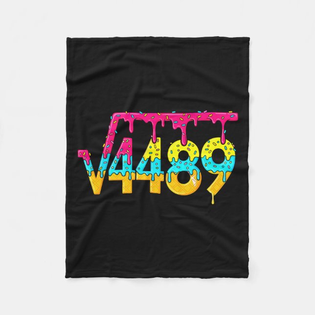 Cobertor De Velo 67 Ice Cream Drip Meme Square Root 4489 Slang Math (Frente)