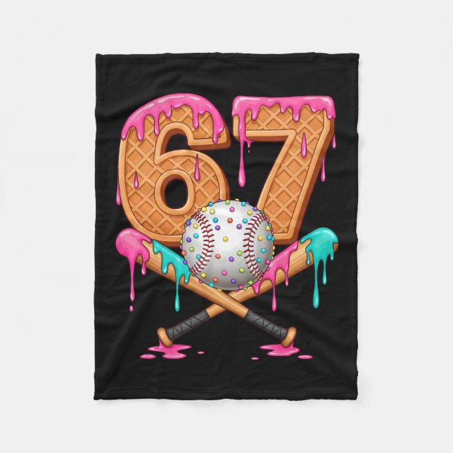 Cobertor De Velo 67 Ice Cream Drip Sell Number 67 Player 67th Birth (Frente)