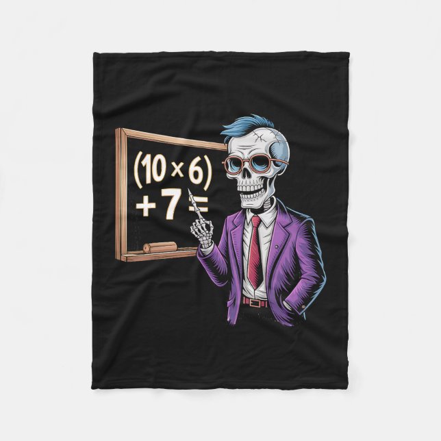Cobertor De Velo 67 Meme de Professor de Matemática Brainrot Seis S (Frente)