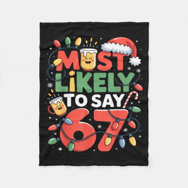 Cobertor De Velo 67 Meme engraçado design de meme de Natal mais pro (Frente)