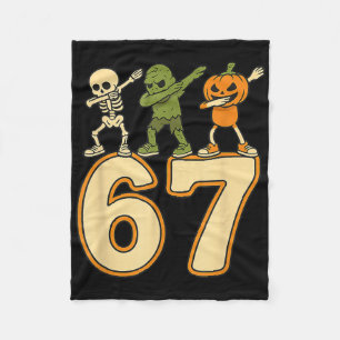 Cobertor De Velo 67 Meme engraçado números de Halloween Seis Sete H