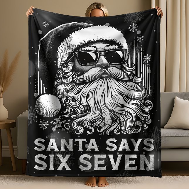 Cobertor De Velo 67 Meme Funny Santa Says Six Seven Christmas (Criador carregado)