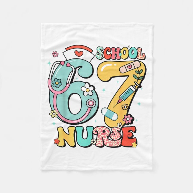 Cobertor De Velo 67 Meme Funny School Nurse Six Seven Meme  (Frente)