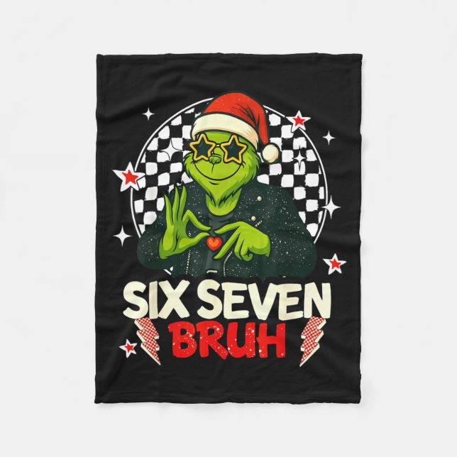 Cobertor De Velo 67 Meme Humor 6-7 Funny Six Seven Christmas  (Frente)