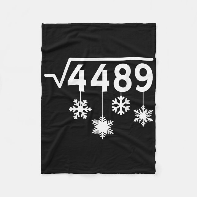 Cobertor De Velo 67 Meme Professor de Matemática Natal Flocos de Ne (Frente)