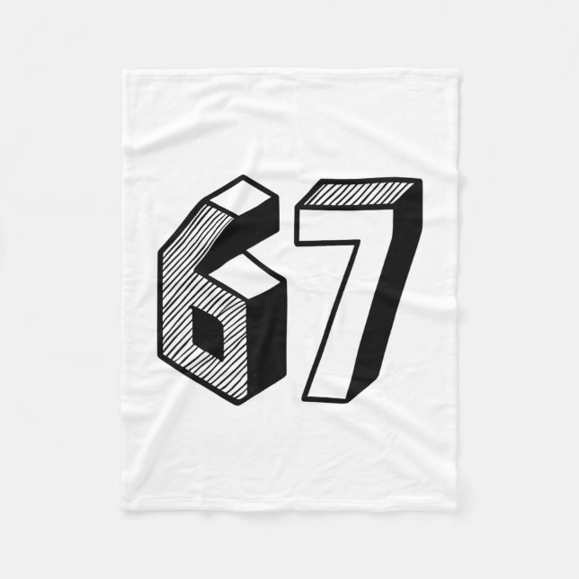 Cobertor De Velo 67 Meme Seis Sete 6-7 Piada Divertida da Internet  (Frente)