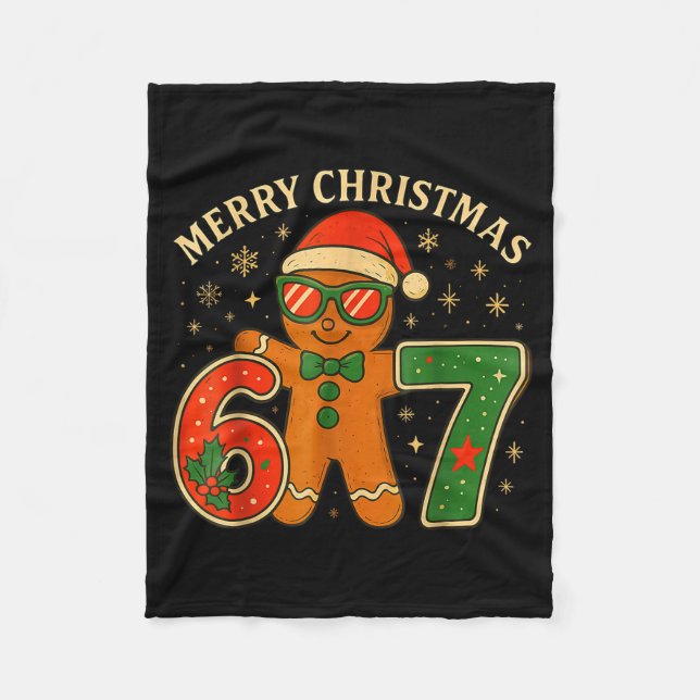 Cobertor De Velo 67 Meme Six Seven 6 7 Meme Funny Christmas Gingerb (Frente)