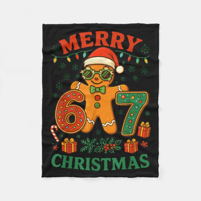 Cobertor De Velo 67 Meme Six Seven 6 7 Meme Funny Christmas Gingerb (Frente)