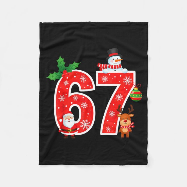 Cobertor De Velo 67 Meme Six Seven Christmas Pajamas For Women Men  (Frente)
