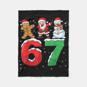 Cobertor De Velo 67 Meme Six Seven Santa Dabbing 6 7 Natal Divertid