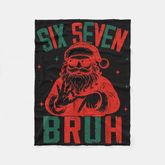 Cobertor De Velo 67 Natal Divertido Seis Sete Bruh Meme Brainrot Sa (Frente)