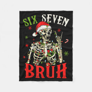 Cobertor De Velo 67 Natal Divertido Seis Sete Bruh Meme Esqueleto S