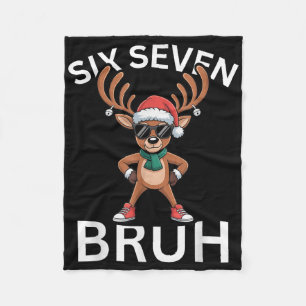 Cobertor De Velo 67 Natal Divertido Seis Sete Meme Brainrot Rena