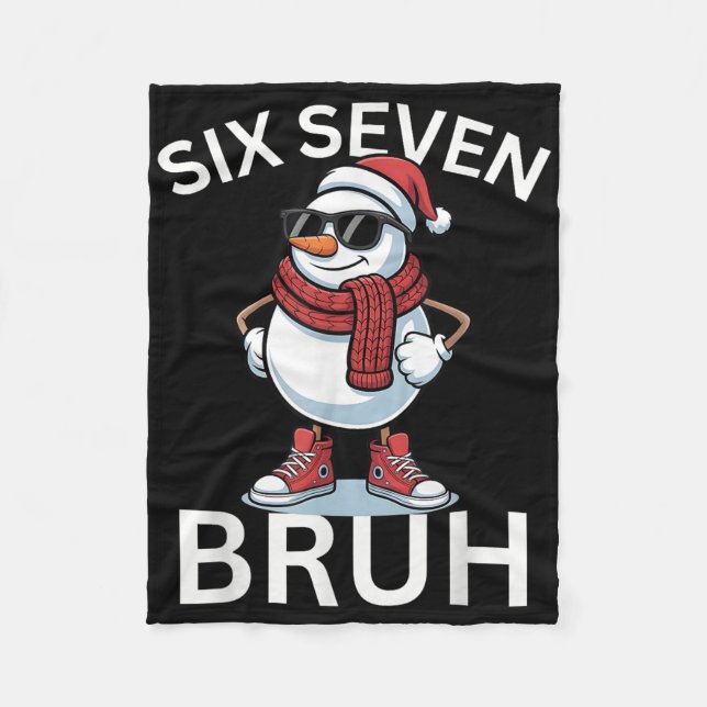 Cobertor De Velo 67 Natal Engraçado Seis Sete Meme Brainrot Boneco  (Frente)