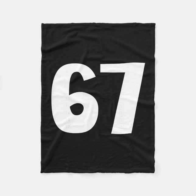 Cobertor De Velo 67 Número Sessenta e sete Meme Divertido Seis Sete (Frente)