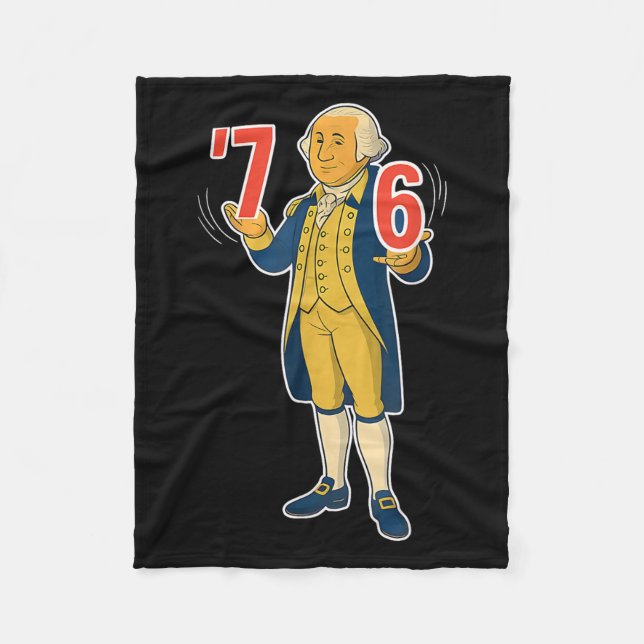 Cobertor De Velo 67 Seis Sete Meme Engraçado George Washington  (Frente)