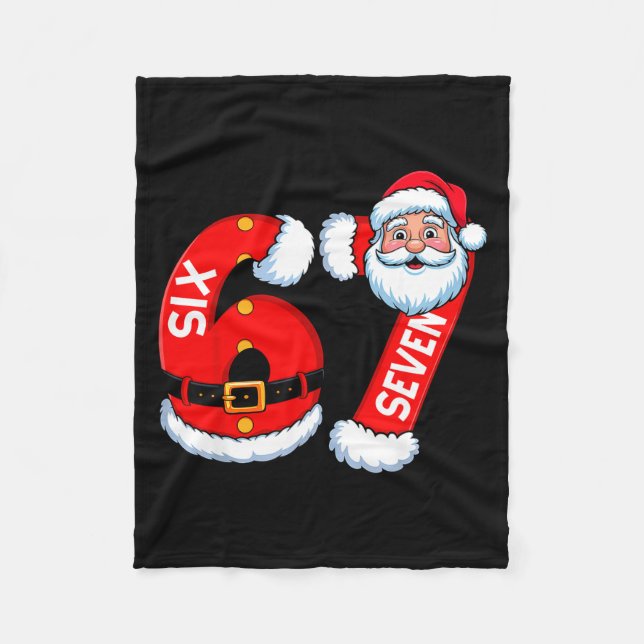 Cobertor De Velo 67 Six Seven 6 7 Meme Funny Santa Christmas Shirt  (Frente)