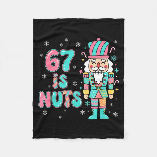 Cobertor De Velo 67 Six Seven Birthday Nutcracker Holiday Funny Chr (Frente)