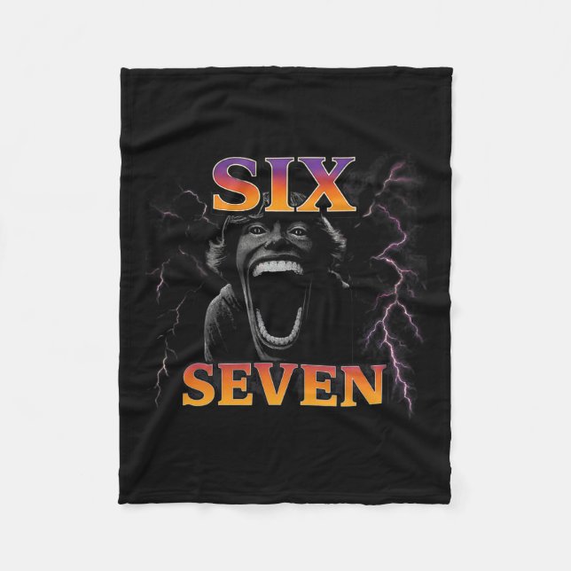 Cobertor De Velo 67 Six Seven Contrabando 6 7 Design de Meme Engraç (Frente)
