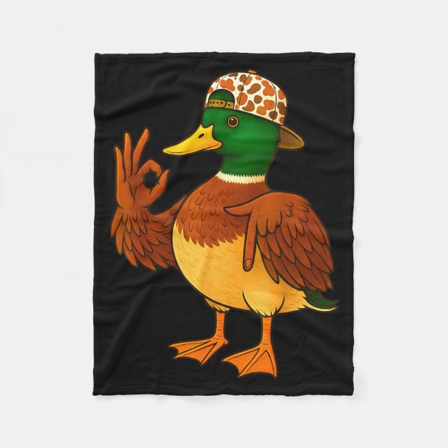 Cobertor De Velo 67 Six Seven Meme Camo Mallard Duck Hunting Boys M (Frente)