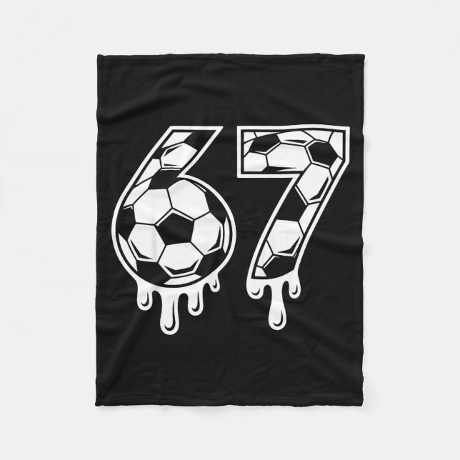 Cobertor De Velo 67 Soccer Ice Cream Drip Gen Alpha Six Seven Meme  (Frente)
