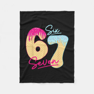 Cobertor De Velo 67 Sorvete Drip Meme Engraçado Six Seven Geração A