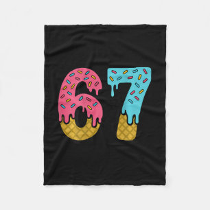 Cobertor De Velo 67 Sorvete Drip Meme Six Seven Dia de Jogo (no Ck)