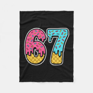 Cobertor De Velo 67 Sorvete Drip Meme Six Seven Divertido Gen Alpha