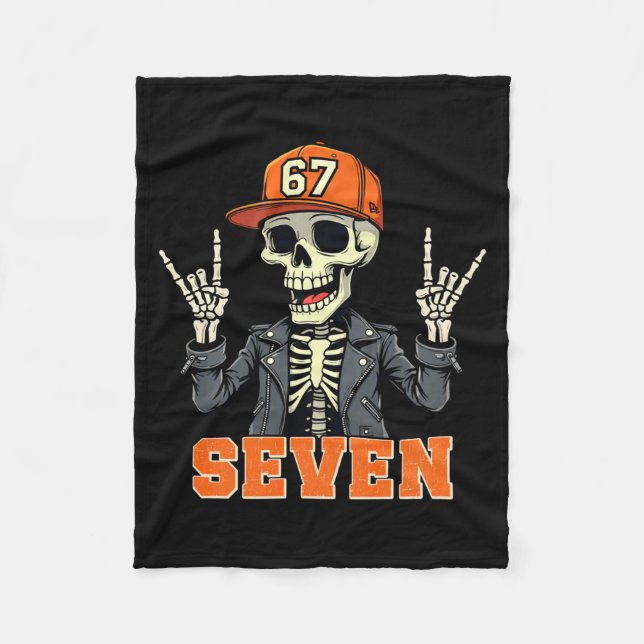 Cobertor De Velo 67endy Skeleton - 67 Seis Sete Halloween 7 Long Sl (Frente)