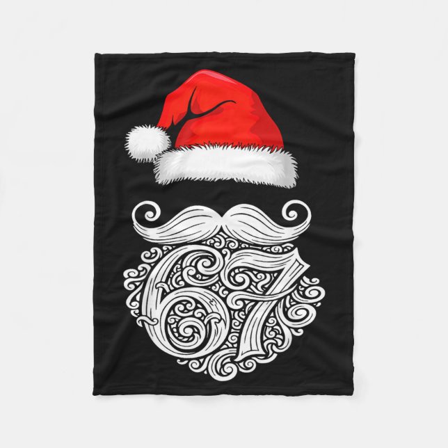 Cobertor De Velo 6 7 Christmas 67 Santa Six Seven Christmas Boys Te (Frente)