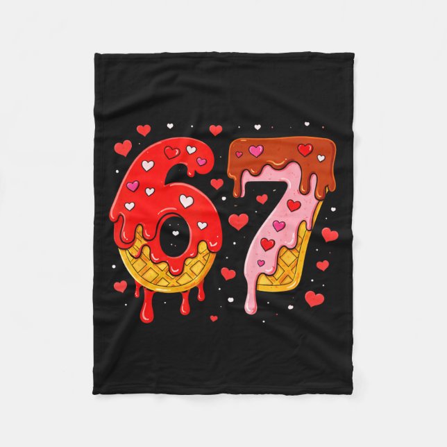 Cobertor De Velo 6 7 Cream Drip Six Seven Meme Valentine's Day Men  (Frente)