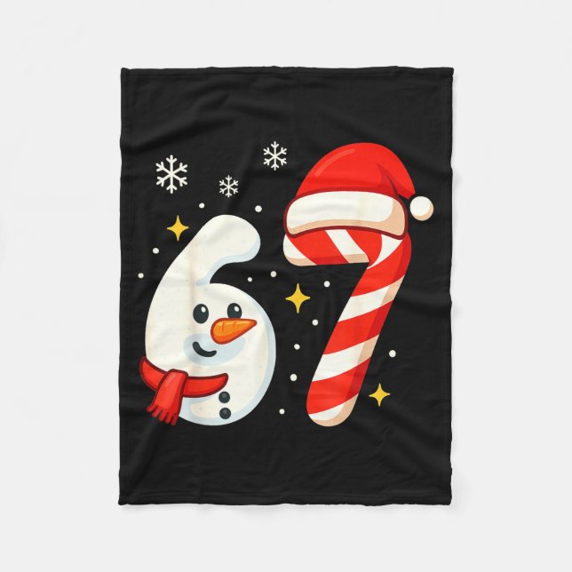 Cobertor De Velo 6 7 Meme Christmas Shirt 67 Six Seven Snowman Boy  (Frente)