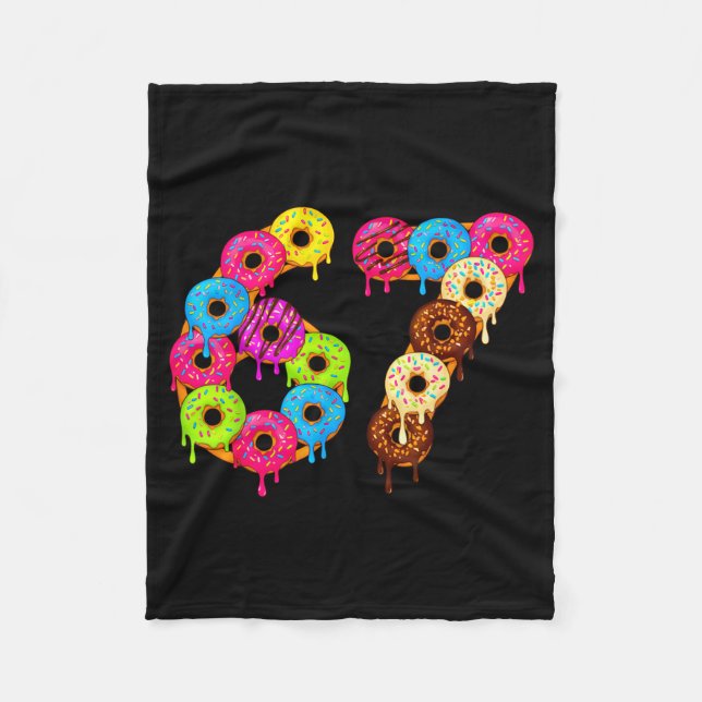 Cobertor De Velo 6 7 Meme Matching Love Donuts 67 Pajamas Kids Six  (Frente)