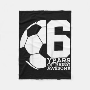 Cobertor De Velo 6 Anos Sendo Futebol Incrível 6º Aniversário
