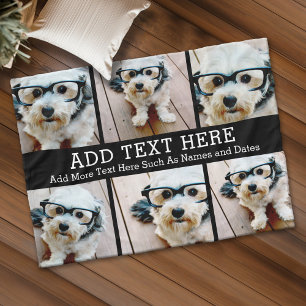 Cobertor De Velo 6 Colagem de Fotos 2 Linhas de Texto — CAN Edita