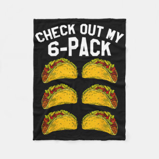Cobertor De Velo 6 Pack Fitness Taco Funny Mexican Gym Top For Taco
