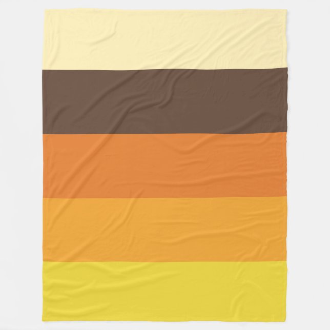 Cobertor De Velo 70s Retro Striped Color Pattern (Frente)