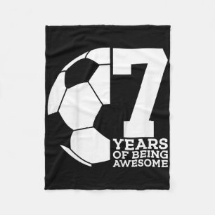 Cobertor De Velo 7 Anos Sendo Futebol Incrível Aniversário de 7 ano