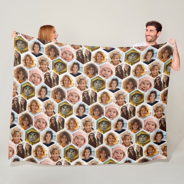 Cobertor De Velo 7 Fotografia Colagem - padrão de hexágono funky br (In Situ)