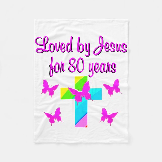 COBERTOR DE VELO 80 CHRISTIAN BIRTHDAY CROSS DESIGN (Frente)