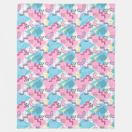 Cobertor De Velo 80's Memphis Active Pink Light Blue