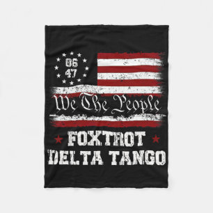 Cobertor De Velo 8647 Anti Trump Foxtrots Deltas Tangos Impeachment