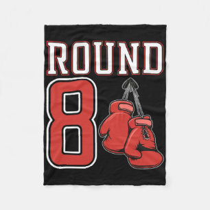 Cobertor De Velo 8. Aniversário Boxista com 8 anos Parte do Dia da 