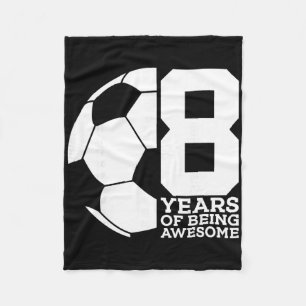 Cobertor De Velo 8 Anos Sendo Futebol Incrível 8º Aniversário