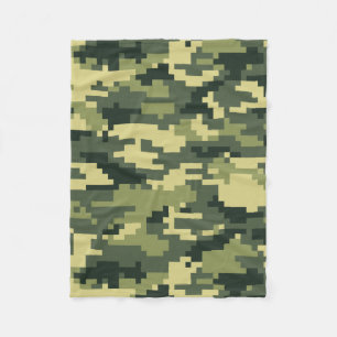 Cobertor De Velo 8 Bit Pixel Camuflagem Digital Floresta / Camo