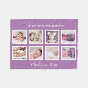 Cobertor De Velo 8 Foto Personalizada Texto Personalizado (roxo)